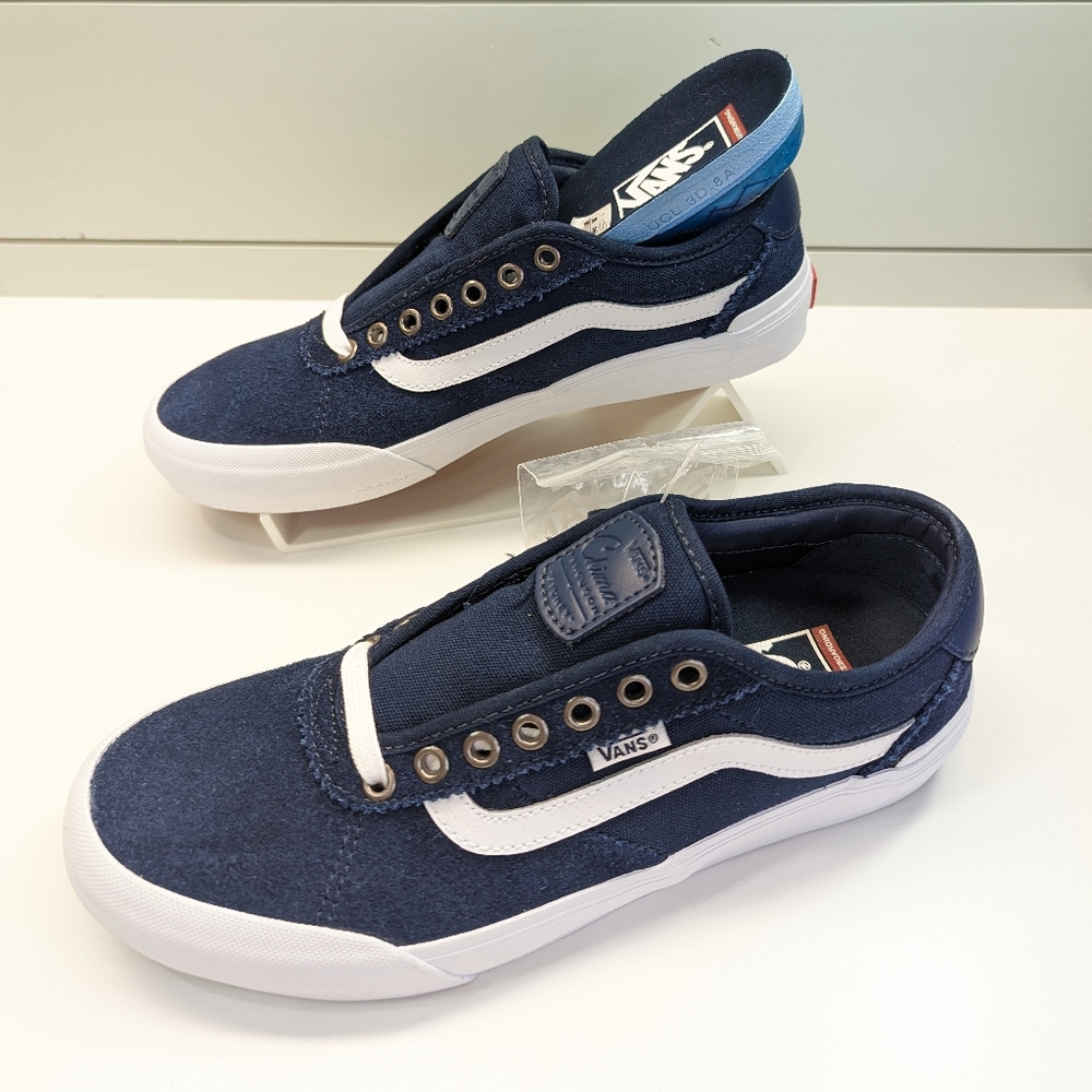 Vans Old Skool Chima 2 Navy White Suede Skateboard UltraCush Sneakers size Men 8